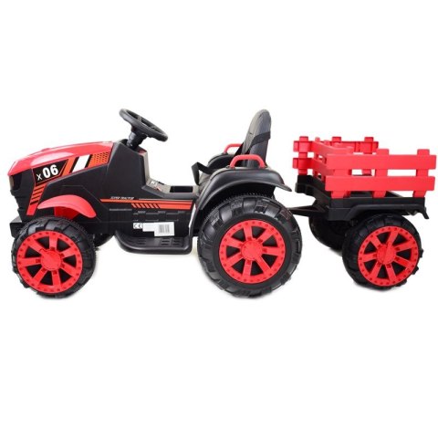 WIELKI TRAKTOR NA AKUMULATOR Z PRZYCZEPĄ "POWER 06", MIĘKKIE SIEDZENIE/WH-777 WIELKI TRAKTOR NA AKUMULATOR Z PRZYCZEPĄ "POWER 06", MIĘKKIE SIEDZENIE/WH-777