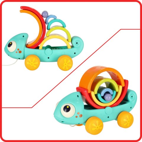 Kameleon klocki Tęcza układanka motoryczna montessori do ciągnięcia Kameleon klocki Tęcza układanka motoryczna montessori do ciągnięcia