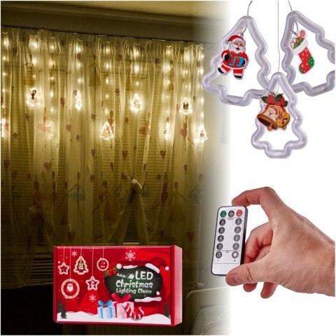 Kurtyna LED na okno choinka 3 m 125 LED Kurtyna LED na okno choinka 3 m 125 LED