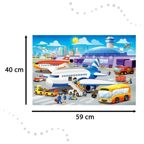 Puzzle układanka 40 elementów Lotnisko 4+ CASTORLAND Puzzle układanka 40 elementów Lotnisko 4+ CASTORLAND