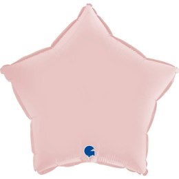 Balon Foliowy - Satynowa Pastelowa Różowa Gwiazdka 46 cm, Grabo
