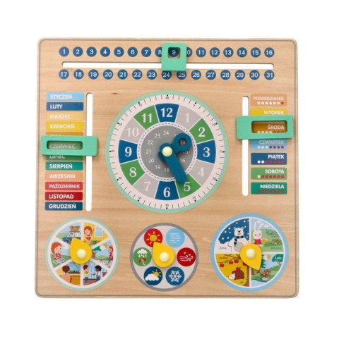 Drewniany kalendarz edukacyjny - tablica dla dzieci Drewniany kalendarz edukacyjny - tablica dla dzieci
