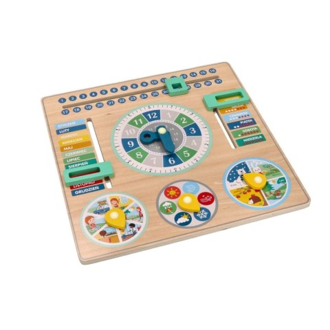Drewniany kalendarz edukacyjny - tablica dla dzieci Drewniany kalendarz edukacyjny - tablica dla dzieci