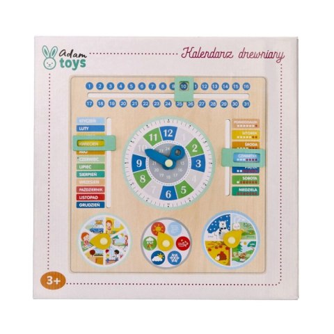 Drewniany kalendarz edukacyjny - tablica dla dzieci Drewniany kalendarz edukacyjny - tablica dla dzieci