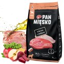KARMA SUCHA DLA PSA Pan Mięsko Cielęcina z indykiem (dorosły) chrupki M 9kg