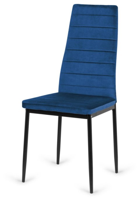 Krzesło tapicerowane VALVA LINE VELVET BLUE OUTLET Krzesło tapicerowane VALVA LINE VELVET BLUE OUTLET