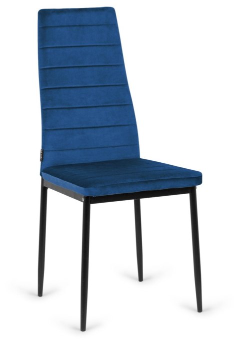 Krzesło tapicerowane VALVA LINE VELVET BLUE OUTLET Krzesło tapicerowane VALVA LINE VELVET BLUE OUTLET
