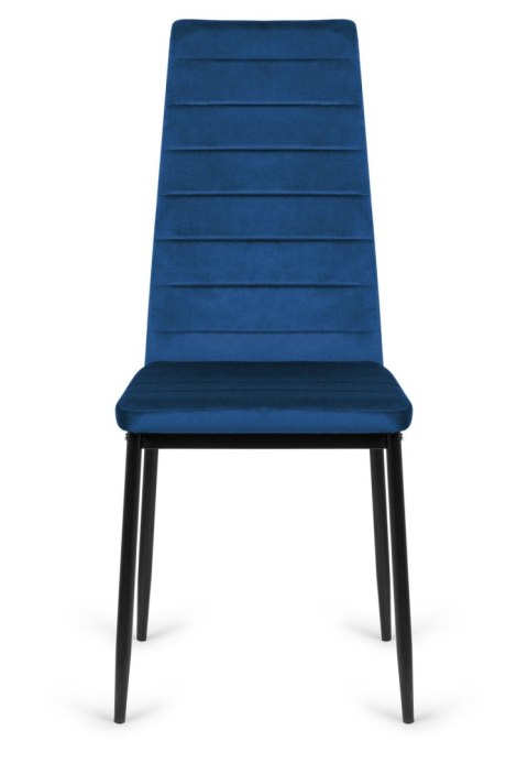 Krzesło tapicerowane VALVA LINE VELVET BLUE OUTLET Krzesło tapicerowane VALVA LINE VELVET BLUE OUTLET