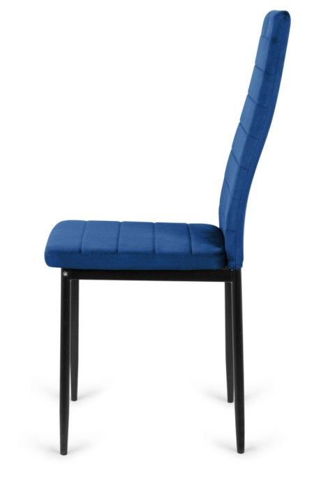 Krzesło tapicerowane VALVA LINE VELVET BLUE OUTLET Krzesło tapicerowane VALVA LINE VELVET BLUE OUTLET