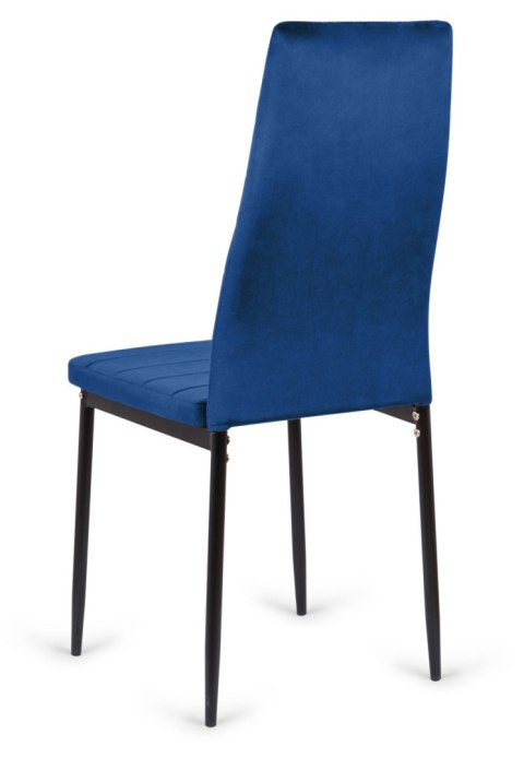 Krzesło tapicerowane VALVA LINE VELVET BLUE OUTLET Krzesło tapicerowane VALVA LINE VELVET BLUE OUTLET