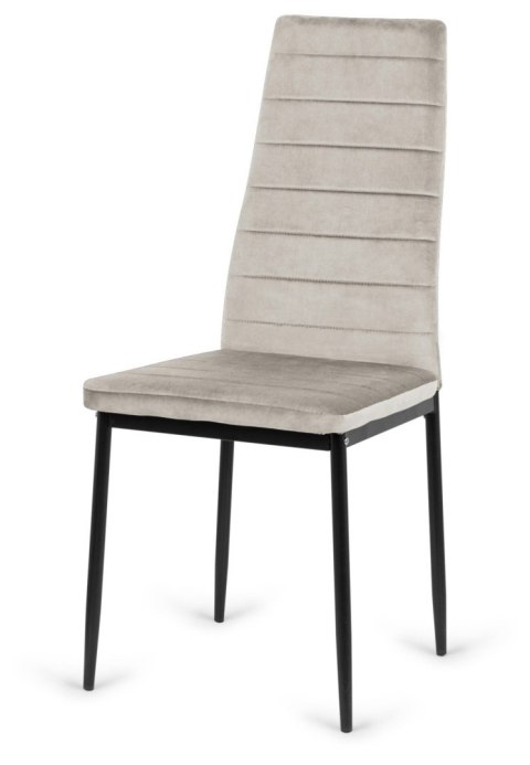 Krzesło tapicerowane VALVA LINE VELVET GREY OUTLET Krzesło tapicerowane VALVA LINE VELVET GREY OUTLET
