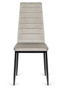 Krzesło tapicerowane VALVA LINE VELVET GREY OUTLET