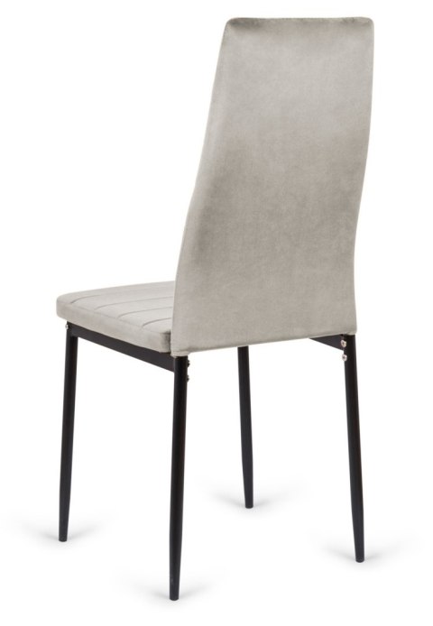 Krzesło tapicerowane VALVA LINE VELVET GREY OUTLET Krzesło tapicerowane VALVA LINE VELVET GREY OUTLET