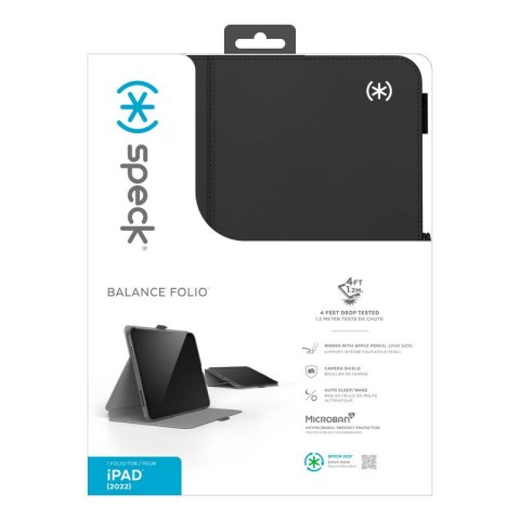 Speck Balance Folio - Etui iPad 10.9" (2022) z powłoką MICROBAN w/Magnet & Stand up (Black) Speck Balance Folio - Etui iPad 10.9" (2022) z powłoką MICROBAN w/Magnet & Stand up (Black)