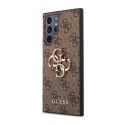 Guess 4G Big Metal Logo - Etui Samsung Galaxy S23 Ultra (brązowy)