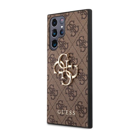 Guess 4G Big Metal Logo - Etui Samsung Galaxy S23 Ultra (brązowy) Guess 4G Big Metal Logo - Etui Samsung Galaxy S23 Ultra (brązowy)