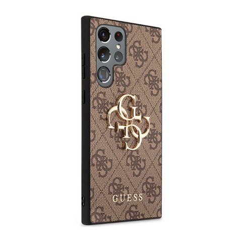 Guess 4G Big Metal Logo - Etui Samsung Galaxy S23 Ultra (brązowy) Guess 4G Big Metal Logo - Etui Samsung Galaxy S23 Ultra (brązowy)