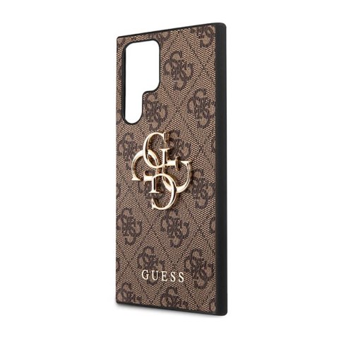 Guess 4G Big Metal Logo - Etui Samsung Galaxy S23 Ultra (brązowy) Guess 4G Big Metal Logo - Etui Samsung Galaxy S23 Ultra (brązowy)