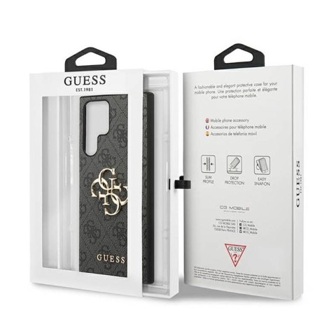 Guess 4G Big Metal Logo - Etui Samsung Galaxy S23 Ultra (szary) Guess 4G Big Metal Logo - Etui Samsung Galaxy S23 Ultra (szary)