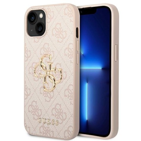 Guess 4G Big Metal Logo - Etui iPhone 14 (różowy) Guess 4G Big Metal Logo - Etui iPhone 14 (różowy)