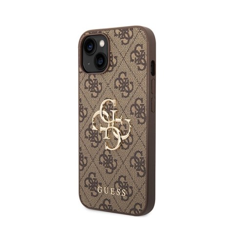 Guess 4G Big Metal Logo - Etui iPhone 15 Plus (brązowy) Guess 4G Big Metal Logo - Etui iPhone 15 Plus (brązowy)