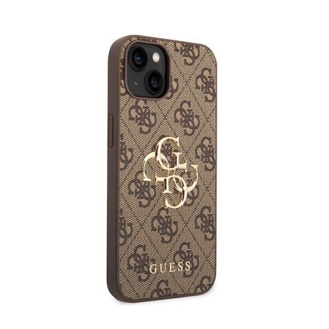 Guess 4G Big Metal Logo - Etui iPhone 15 Plus (brązowy) Guess 4G Big Metal Logo - Etui iPhone 15 Plus (brązowy)