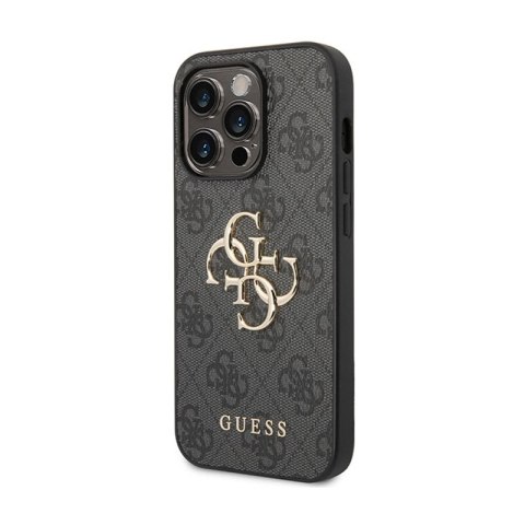 Guess 4G Big Metal Logo - Etui iPhone 15 Pro (szary) Guess 4G Big Metal Logo - Etui iPhone 15 Pro (szary)