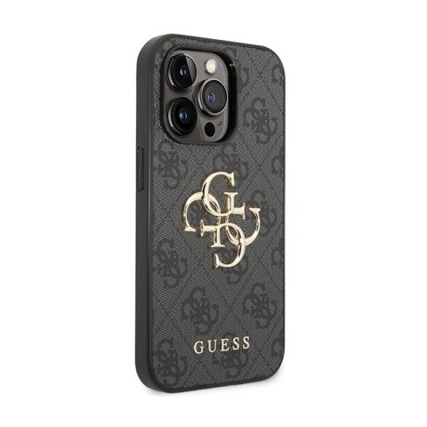 Guess 4G Big Metal Logo - Etui iPhone 15 Pro (szary) Guess 4G Big Metal Logo - Etui iPhone 15 Pro (szary)