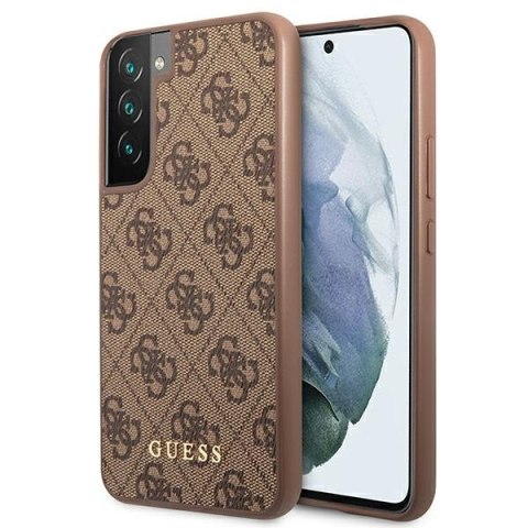 Guess 4G Metal Gold Logo - Etui Samsung Galaxy S22 (brązowy) Guess 4G Metal Gold Logo - Etui Samsung Galaxy S22 (brązowy)