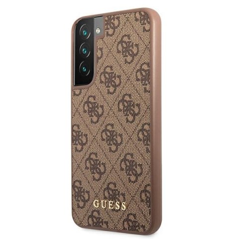 Guess 4G Metal Gold Logo - Etui Samsung Galaxy S22 (brązowy) Guess 4G Metal Gold Logo - Etui Samsung Galaxy S22 (brązowy)
