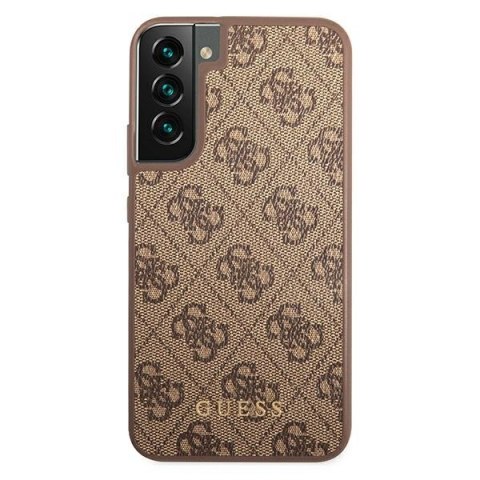 Guess 4G Metal Gold Logo - Etui Samsung Galaxy S22 (brązowy) Guess 4G Metal Gold Logo - Etui Samsung Galaxy S22 (brązowy)