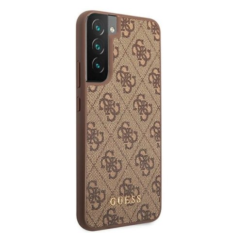 Guess 4G Metal Gold Logo - Etui Samsung Galaxy S22 (brązowy) Guess 4G Metal Gold Logo - Etui Samsung Galaxy S22 (brązowy)