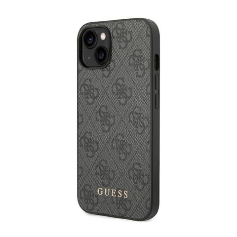 Guess 4G Metal Gold Logo - Etui iPhone 14 (szary) Guess 4G Metal Gold Logo - Etui iPhone 14 (szary)