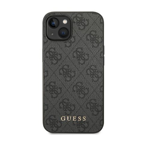 Guess 4G Metal Gold Logo - Etui iPhone 14 (szary) Guess 4G Metal Gold Logo - Etui iPhone 14 (szary)