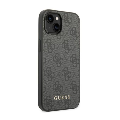 Guess 4G Metal Gold Logo - Etui iPhone 14 (szary) Guess 4G Metal Gold Logo - Etui iPhone 14 (szary)