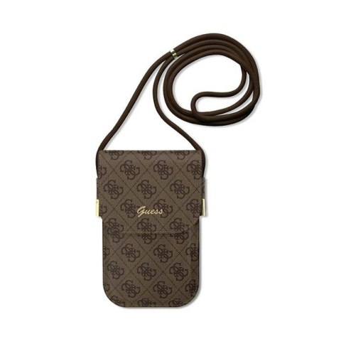 Guess 4G Metal Script Logo - Torebka crossbody na telefon (brązowy) Guess 4G Metal Script Logo - Torebka crossbody na telefon (brązowy)