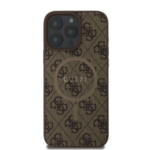 Guess 4G Ring Classic Logo MagSafe - Etui iPhone 16 Pro Max (brązowy) Guess 4G Ring Classic Logo MagSafe - Etui iPhone 16 Pro Max (brązowy)