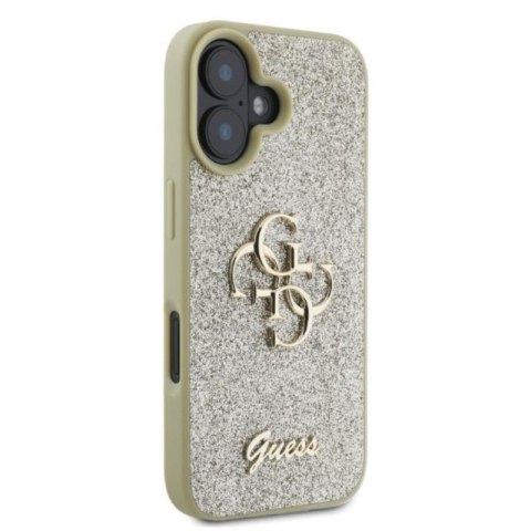 Guess Fixed Glitter Big 4G - Etui iPhone 16 (złoty) Guess Fixed Glitter Big 4G - Etui iPhone 16 (złoty)