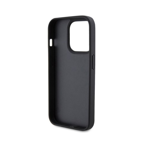Guess Leather 4G Stamped - Etui iPhone 15 Pro (czarny) Guess Leather 4G Stamped - Etui iPhone 15 Pro (czarny)