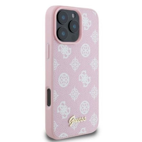 Guess Peony Script MagSafe - Etui iPhone 16 Pro Max (różowy) Guess Peony Script MagSafe - Etui iPhone 16 Pro Max (różowy)