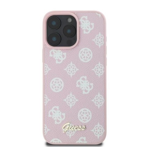 Guess Peony Script MagSafe - Etui iPhone 16 Pro Max (różowy) Guess Peony Script MagSafe - Etui iPhone 16 Pro Max (różowy)