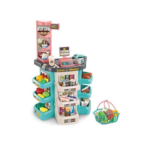 WOOPIE Sklep Supermarket Koszyk na Zakupy Skaner Kasa Waga + 47 Akc. WOOPIE Sklep Supermarket Koszyk na Zakupy Skaner Kasa Waga + 47 Akc.