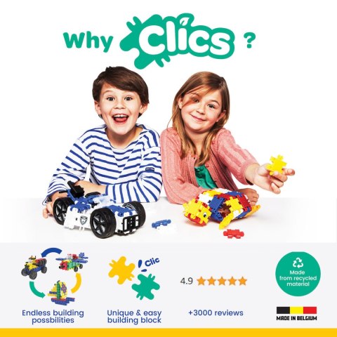 Clics Box 5w1 69 el. - Klocki konstrukcyjne Clics Box 5w1 69 el. - Klocki konstrukcyjne