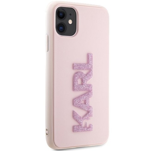 Karl Lagerfeld 3D Rubber Glitter Logo - Etui iPhone 11 (Różowy) Karl Lagerfeld 3D Rubber Glitter Logo - Etui iPhone 11 (Różowy)