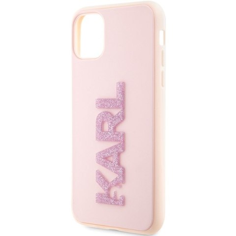 Karl Lagerfeld 3D Rubber Glitter Logo - Etui iPhone 11 (Różowy) Karl Lagerfeld 3D Rubber Glitter Logo - Etui iPhone 11 (Różowy)