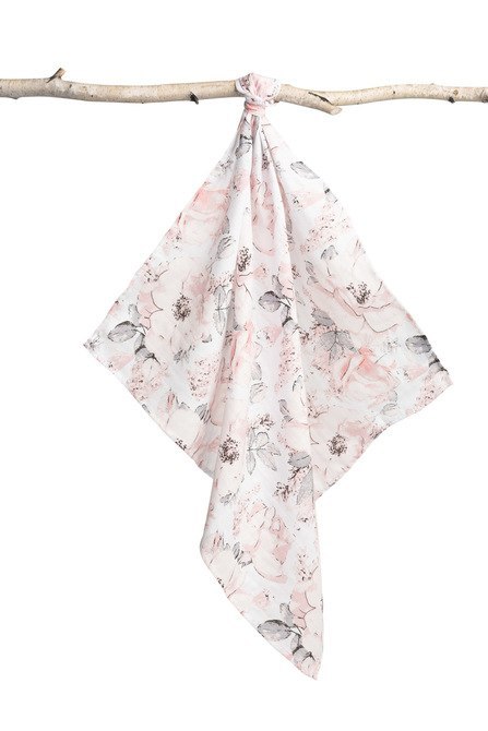PIELUCHA MUŚLINOWA 70X80 CM PEONIE BIAŁE PIELUCHA MUŚLINOWA 70X80 CM PEONIE BIAŁE