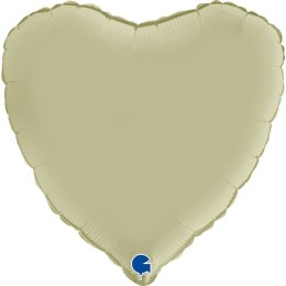 Balon Foliowy - Satynowe oliwkowe serce 46 cm, Grabo