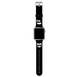 Karl Lagerfeld Silicone Karl & Choupette Heads - Pasek do Apple Watch 42/44/45 mm (czarny)