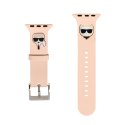 Karl Lagerfeld Silicone Karl & Choupette Heads - Pasek do Apple Watch 42/44/45 mm (różowy)