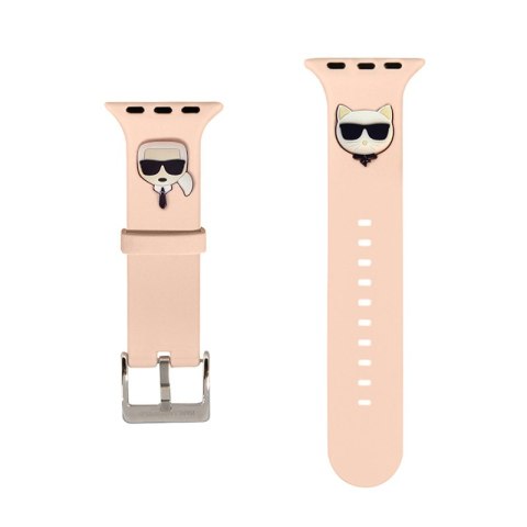 Karl Lagerfeld Silicone Karl & Choupette Heads - Pasek do Apple Watch 42/44/45 mm (różowy) Karl Lagerfeld Silicone Karl & Choupette Heads - Pasek do Apple Watch 42/44/45 mm (różowy)